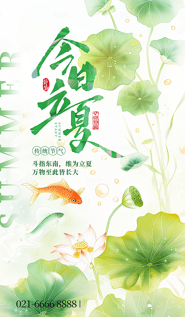 二十四节气立夏海报