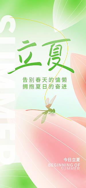 立夏二十四节气海报