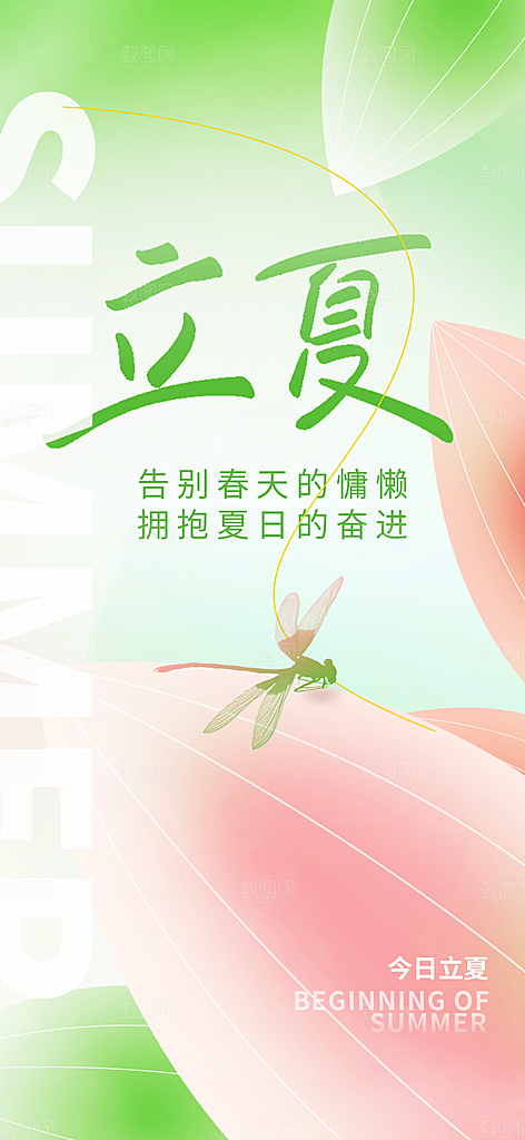 立夏二十四节气海报