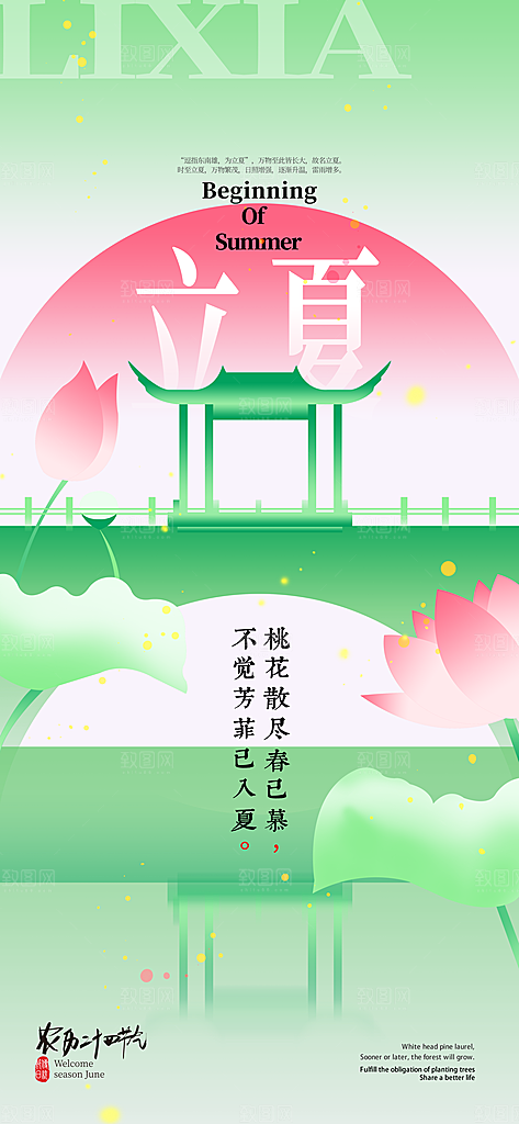 立夏二十四节气海报