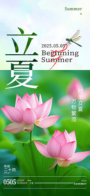 二十四节气立夏海报