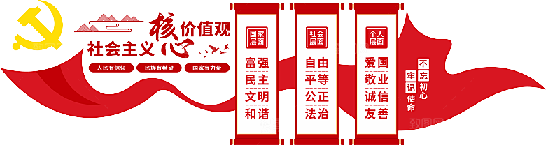 社会主义核心价值观文化墙