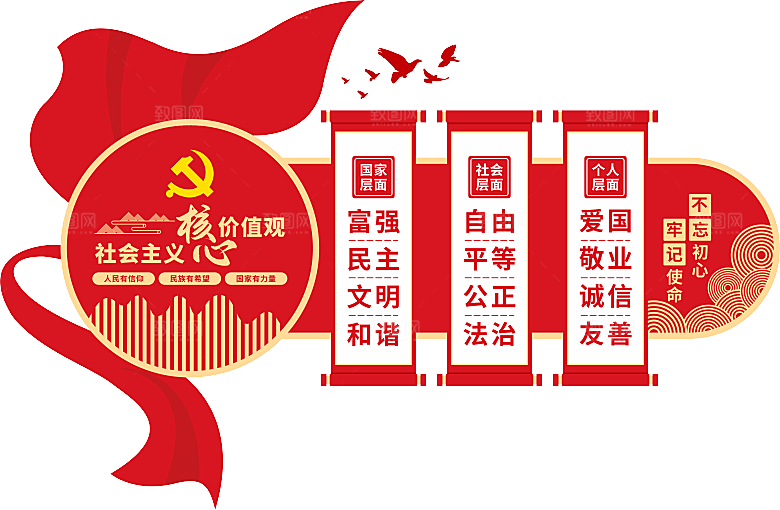 社会主义核心价值观文化墙