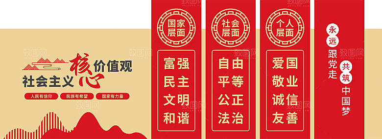社会主义核心价值观文化墙