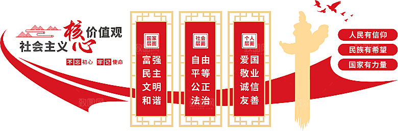 社会主义核心价值观文化墙