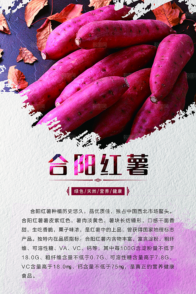 农产品海报设计红薯