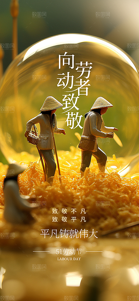 五一劳动节节日宣传海报