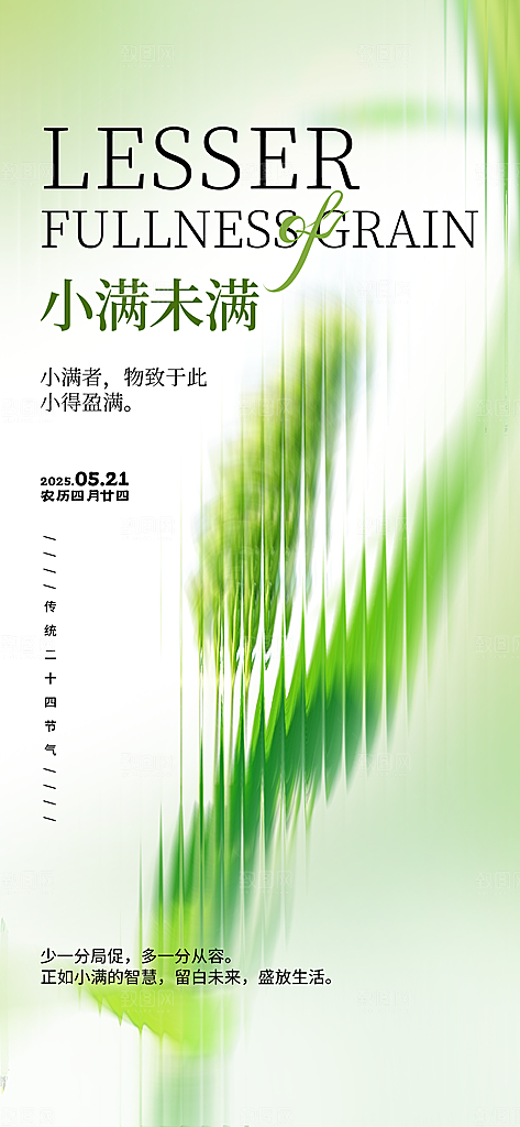 24节气小满时节五月夏日夏天宣传海报