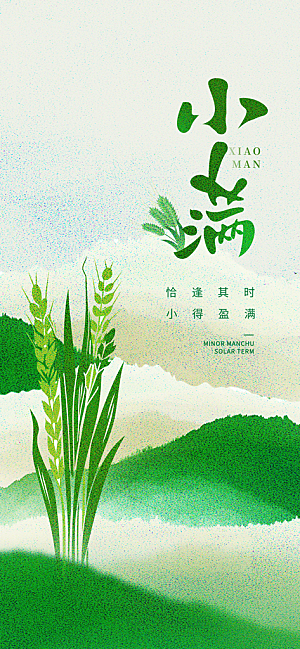 24节气小满时节五月夏日夏天宣传海报