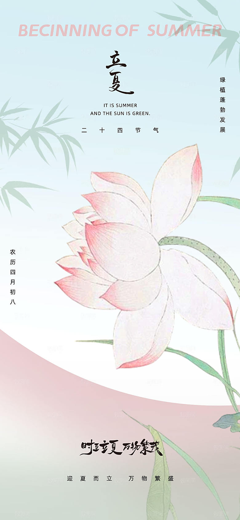 立夏海报设计素材