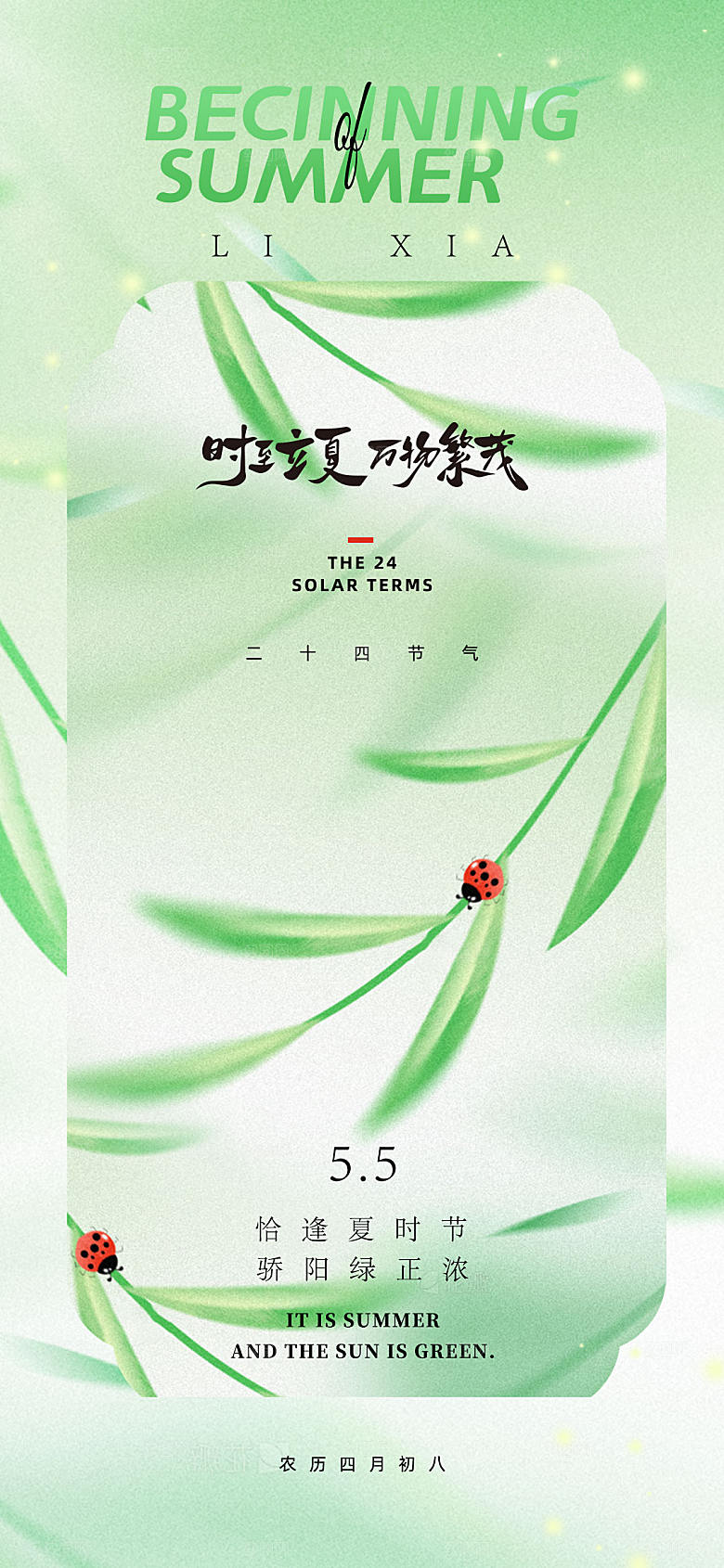 立夏海报设计素材