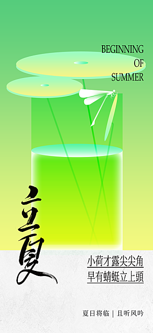 立夏节气传统活动海报