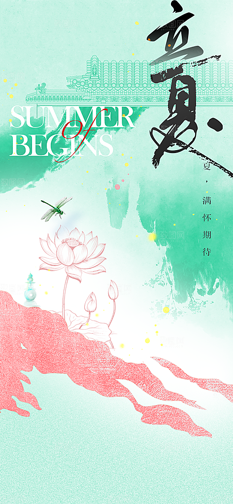 立夏节气传统活动海报
