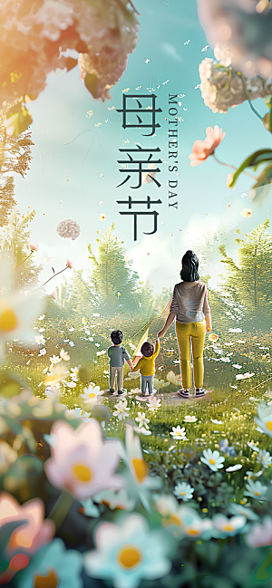 创意温馨母亲节海报