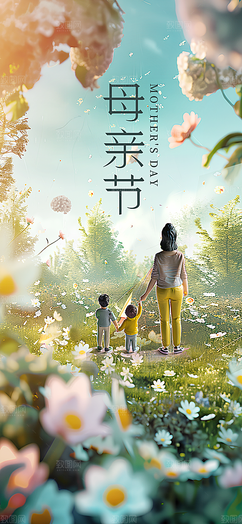 创意温馨母亲节海报