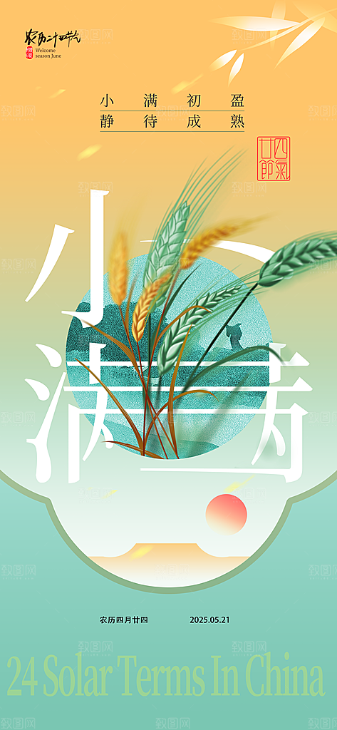 小满二十四节气海报