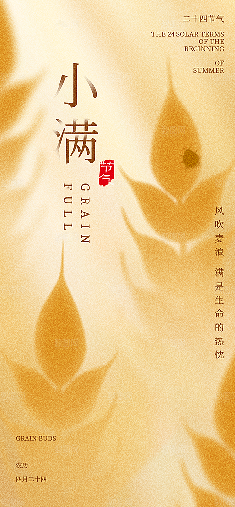 二十四节气小满海报