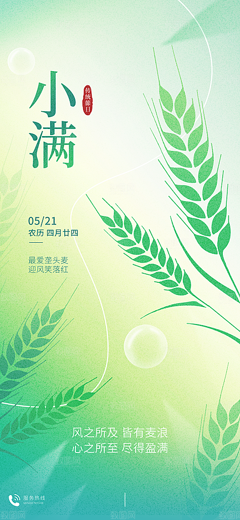 二十四节气小满海报