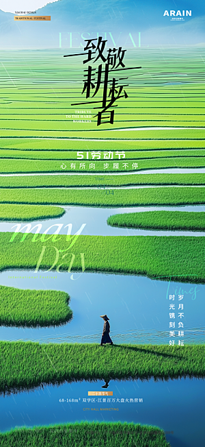 五一劳动节致敬劳动者海报