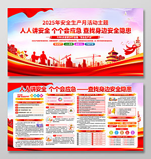 安全生产月展板设计
