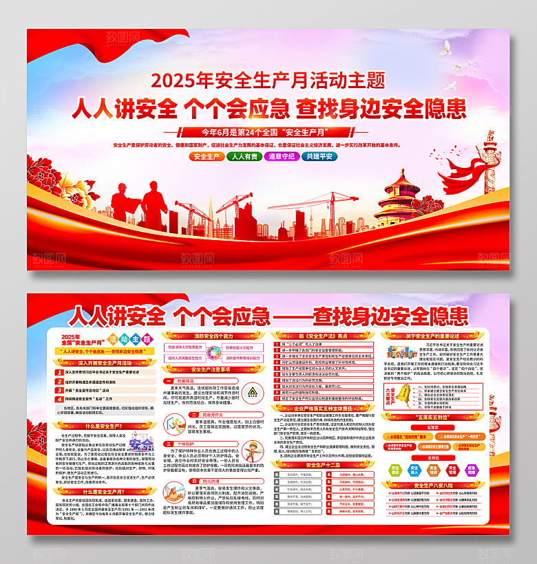 安全生产月展板设计