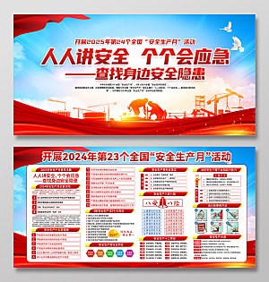 安全生产月展板设计