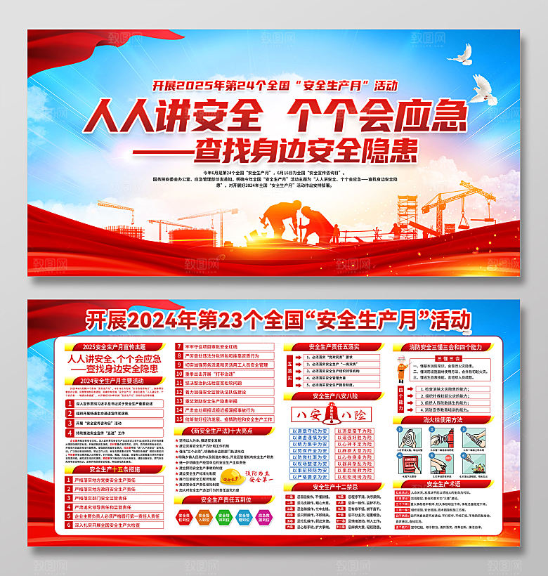 安全生产月展板设计