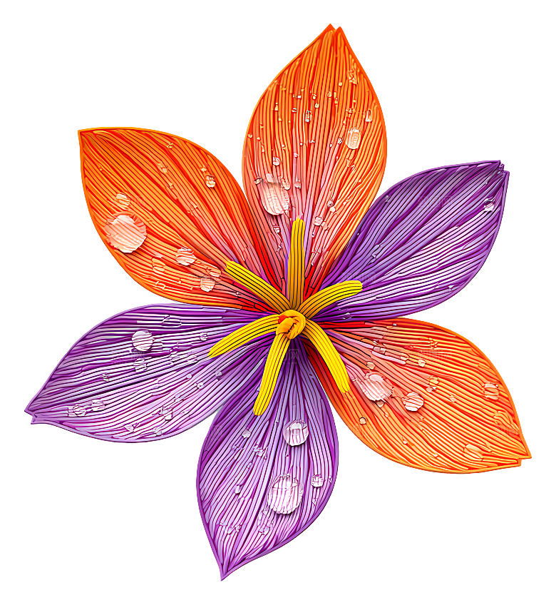 鲜艳多彩的花朵插图