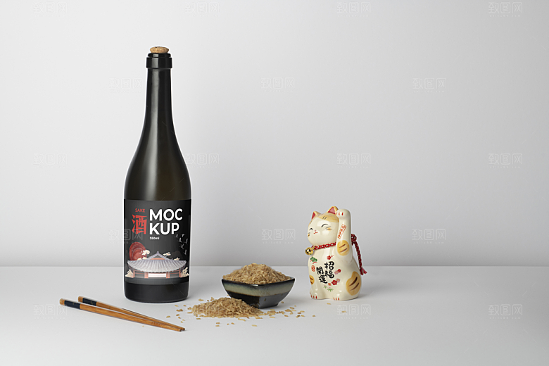高端红酒洋酒清酒酒瓶样机
