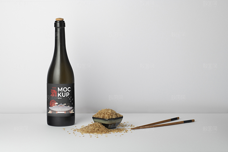 高端红酒洋酒清酒酒瓶样机