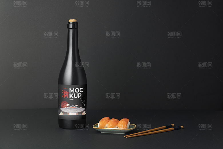 高端红酒洋酒清酒酒瓶样机
