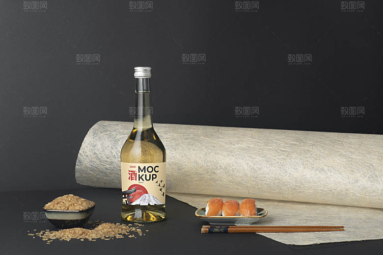 高端红酒洋酒清酒酒瓶样机
