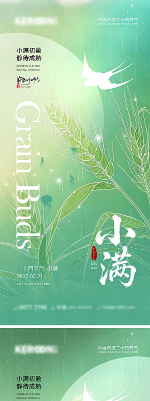 小满节气宣传海报