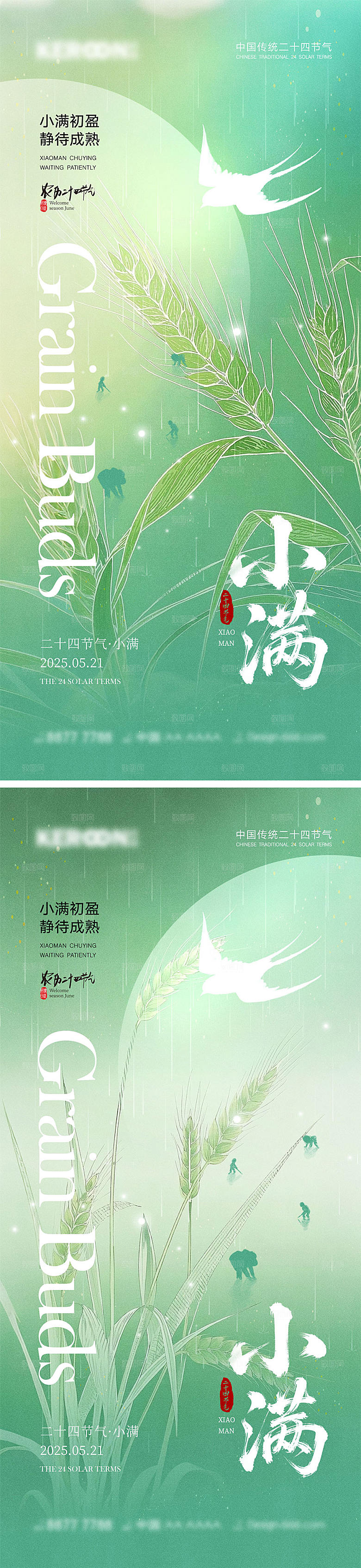 小满节气宣传海报