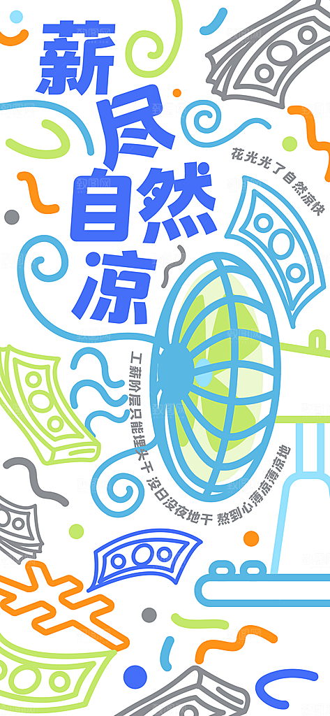 创意趣味励志情绪价值海报模板