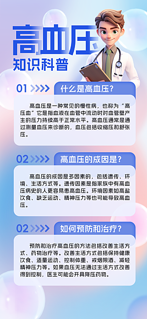世界高血压日心脏健康体检科普海报