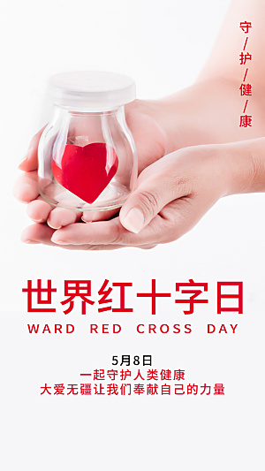 世界红十字日爱心医疗公益志愿者服务海报