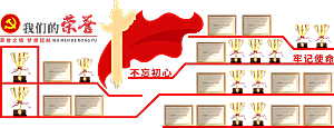 党建活动室荣誉墙设计