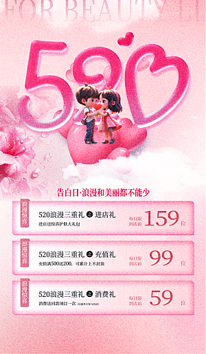 520表白日情人节海报