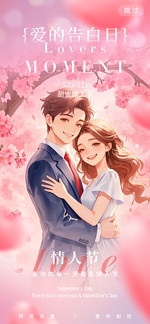 520表白日情人节海报