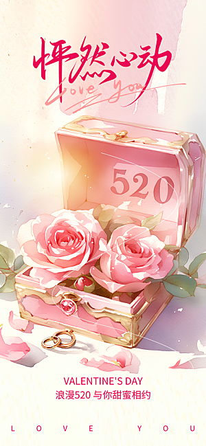 520情人节表白日海报