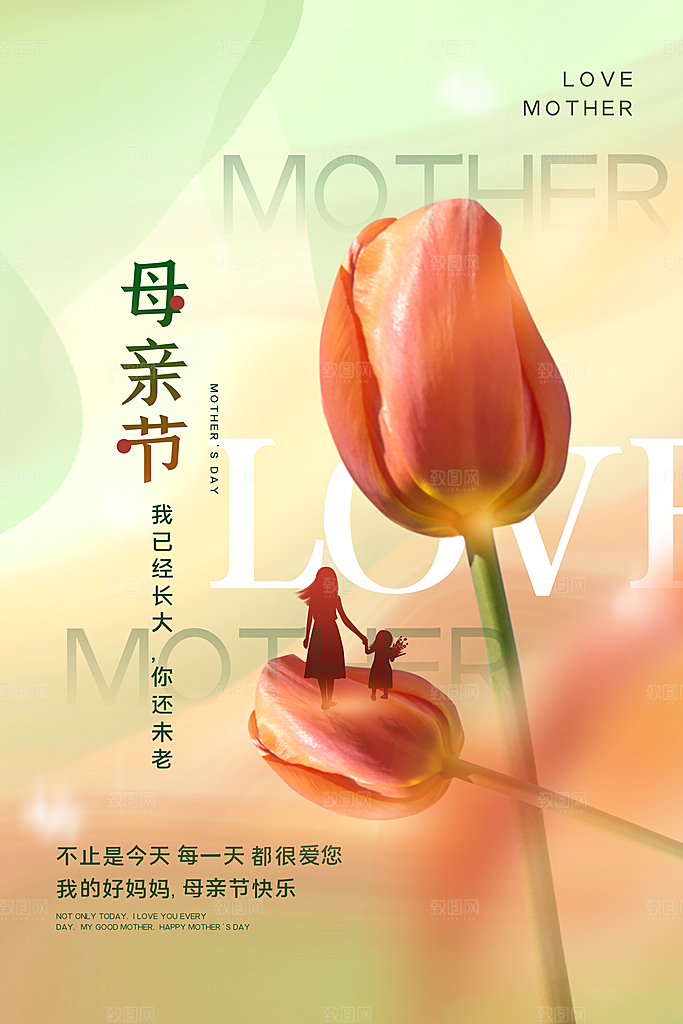 母亲节节日宣传海报模板