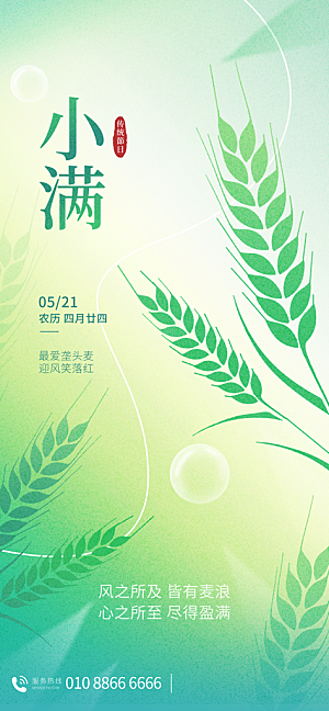二十四节气小满海报