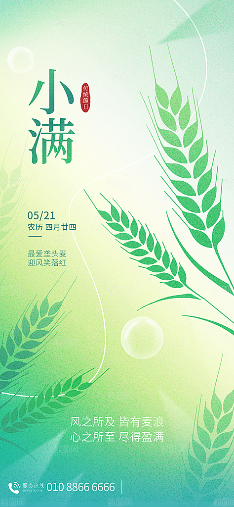 二十四节气小满海报