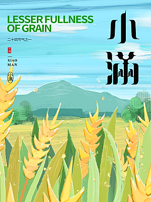 小满二十四节气海报