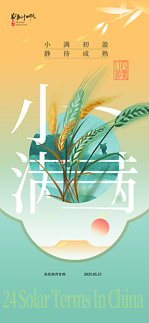小满二十四节气海报