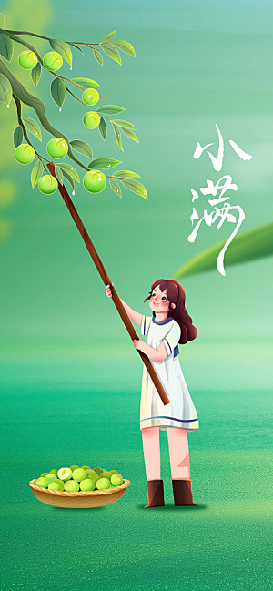 小满节气传统海报