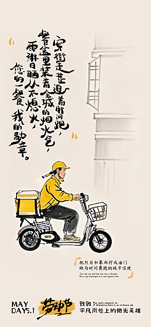 向劳动者致敬劳动节海报