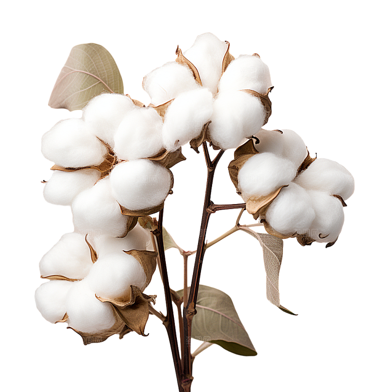 棉花5瓣透明底png