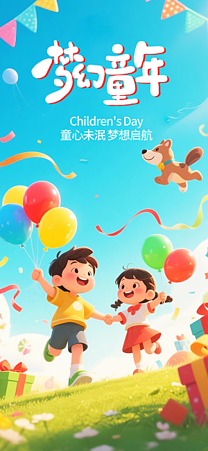 儿童节六一创意海报